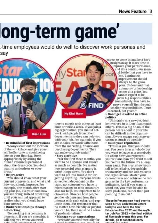 FIND Talents featured in The Star, Malaysia